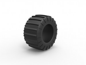 Dune buggy rear tire 23 Scale 1 to 25 3D प्रिंट मॉडल