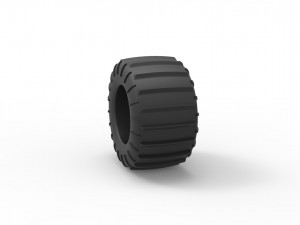 Dune buggy rear tire 23 Scale 1 to 25 3D प्रिंट मॉडल