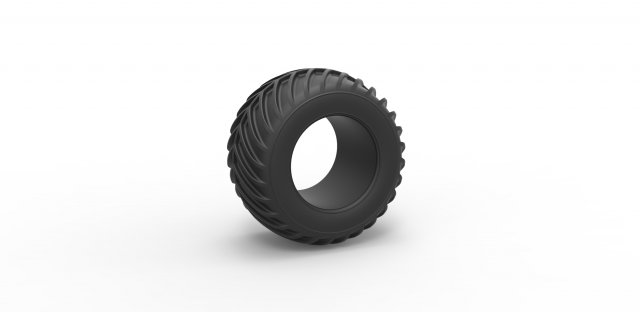 Dune buggy rear tire 24 Scale 1 to 25 Modelo de impresión 3D .c4d .max .obj .3ds .fbx .stl .blend 