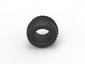 Dune buggy rear tire 24 Scale 1 to 25 Modelo de impresión 3D
