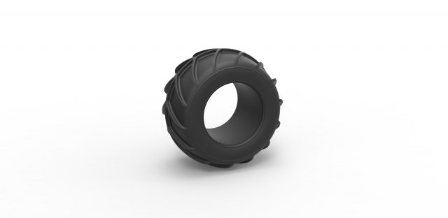 Dune buggy rear tire 25 Scale 1 to 25 Modelo de impresión 3D .c4d .max .obj .3ds .fbx .stl .blend 