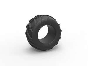 デューンバギー リアタイヤ 25 スケール 1 ～ 25 3Dプリントモデル