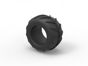 Dune buggy rear tire 25 Scale 1 to 25 Modelo de impresión 3D