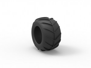 Dune buggy rear tire 25 Scale 1 to 25 Modelo de impresión 3D