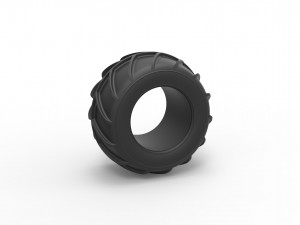 Dune buggy rear tire 26 Scale 1 to 25 3D प्रिंट मॉडल