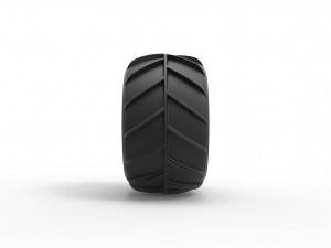 Dune buggy rear tire 26 Scale 1 to 25 Modelo de impresión 3D