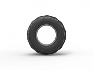 Dune buggy rear tire 26 Scale 1 to 25 3D Print Model