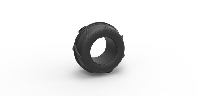 Dune buggy rear tire 27 Scale 1 to 25 3D printmodel .c4d .max .obj .3ds .fbx .stl .blend