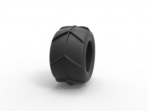 Dune buggy rear tire 27 Scale 1 to 25 3D printmodel