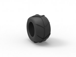 Dune buggy rear tire 27 Scale 1 to 25 3D printmodel