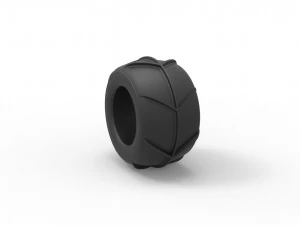Pneu traseiro para buggy 27 Escala 1 a 25 Modelo de Impressão 3D