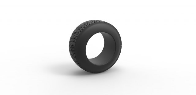 Dune buggy rear tire 28 Scale 1 to 25 3D 프린트 모델 .c4d .max .obj .3ds .fbx .stl .blend 