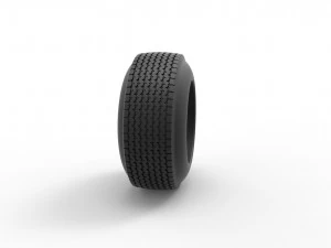 Dune buggy rear tire 28 Scale 1 to 25 3D Print Model