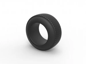 Dune buggy rear tire 28 Scale 1 to 25 3D Print Model