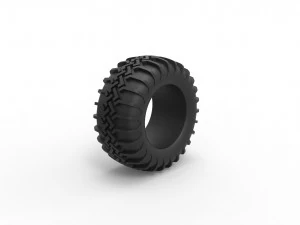 Dune buggy rear tire 29 Scale 1 to 25 3D Print Model