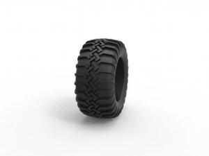 Dune buggy rear tire 29 Scale 1 to 25 3D Print Model
