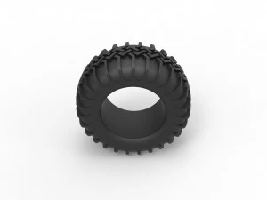 Dune buggy rear tire 29 Scale 1 to 25 3D Print Model