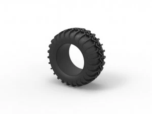 Dune buggy rear tire 29 Scale 1 to 25 3D Print Model