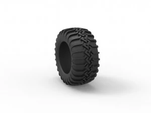 Dune buggy rear tire 29 Scale 1 to 25 3D Print Model