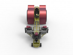 Pulling tractor with 3 engines V8 Version 5 Scale 1 to 25 3D Print Model