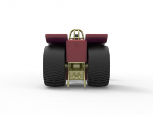 Pulling tractor with 3 engines V8 Version 5 Scale 1 to 25 3D Print Model
