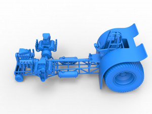 Pulling tractor with 3 engines V8 Version 5 Scale 1 to 25 3D Print Model