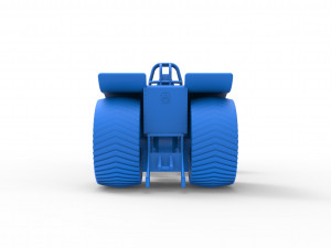 Pulling tractor with 3 engines V8 Version 5 Scale 1 to 25 3D Print Model