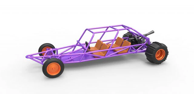 Old school Sand Rail buggy Version 3 Scale 1 to 25 3D Print Model .c4d .max .obj .3ds .fbx .stl .blend 
