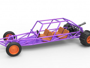 Old school Sand Rail buggy Version 3 Scale 1 to 25 Modelo de impresión 3D