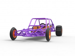 Old school Sand Rail buggy Version 3 Scale 1 to 25 Modelo de impresión 3D