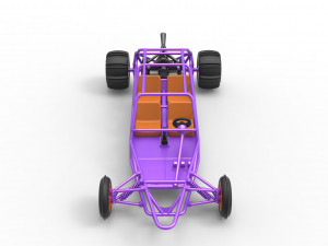 Old school Sand Rail buggy Version 3 Scale 1 to 25 Modelo de impresión 3D