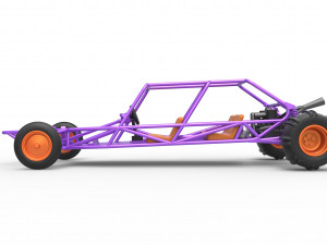 Old school Sand Rail buggy Version 3 Scale 1 to 25 Modelo de impresión 3D