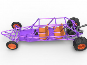 Old school Sand Rail buggy Version 3 Scale 1 to 25 Modelo de impresión 3D