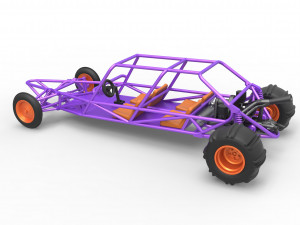 Old school Sand Rail buggy Version 3 Scale 1 to 25 Modelo de impresión 3D