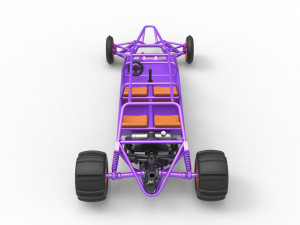 Old school Sand Rail buggy Version 3 Scale 1 to 25 Modelo de impresión 3D