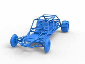 Old school Sand Rail buggy Version 3 Scale 1 to 25 Modelo de impresión 3D