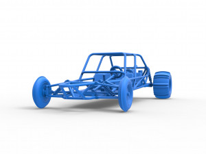 Old school Sand Rail buggy Version 3 Scale 1 to 25 Modelo de impresión 3D