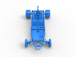 Old school Sand Rail buggy Version 3 Scale 1 to 25 Modelo de impresión 3D
