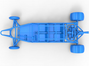 Old school Sand Rail buggy Version 3 Scale 1 to 25 Modelo de impresión 3D