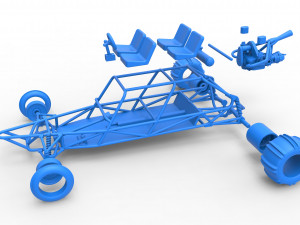 Old school Sand Rail buggy Version 3 Scale 1 to 25 Modelo de impresión 3D