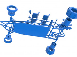 Old school Sand Rail buggy Version 3 Scale 1 to 25 3D Print Model