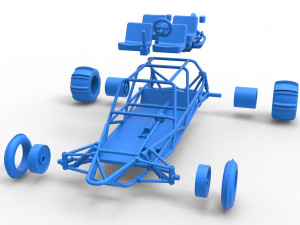 Old school Sand Rail buggy Version 3 Scale 1 to 25 Modelo de impresión 3D