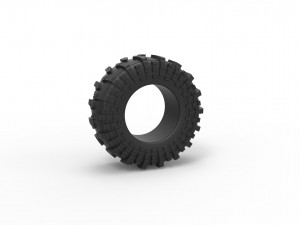 Offroad tire 54 Scale 1 to 25 3D Print Model