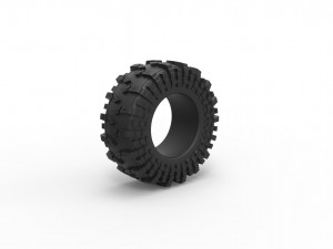 Offroad tire 54 Scale 1 to 25 Modèles 3D en vedette