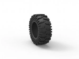 Offroad tire 54 Scale 1 to 25 3D Print Model