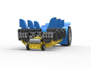 Pulling tractor with 6 engines V8 Scale 1 to 25 3D Print Model