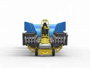 Pulling tractor with 6 engines V8 Scale 1 to 25 3D Print Model