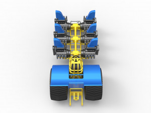 Pulling tractor with 6 engines V8 Scale 1 to 25 3D Print Model