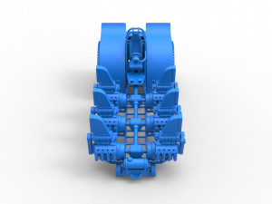 Pulling tractor with 6 engines V8 Scale 1 to 25 3D Print Model