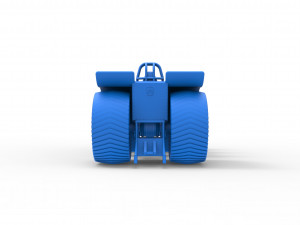 Pulling tractor with 6 engines V8 Scale 1 to 25 3D Print Model
